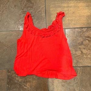 H&M red ribbed tank top